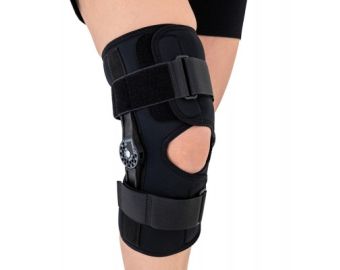 REH4MAT Otwarta orteza kolana z bocznymi szynami i zegarem AS-KX-02